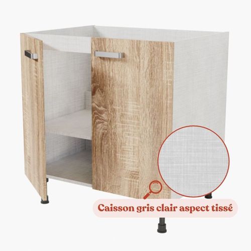 Meuble Sous évier - 80 Cm - Bois