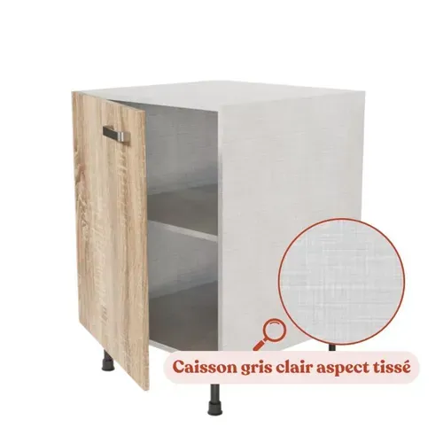 Meuble De Cuisine Bas - 60 Cm - Bois