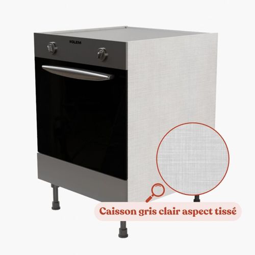 Meuble Bas Four - 60 Cm - Gris