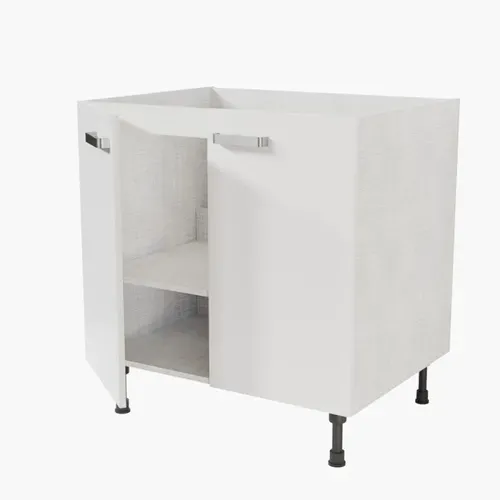 Meuble Sous évier - 80 Cm - Blanc