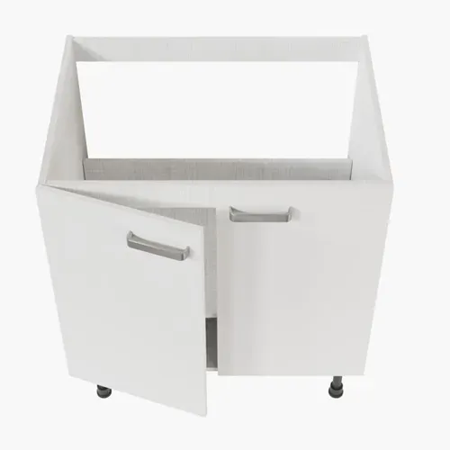 Meuble Sous évier - 80 Cm - Blanc