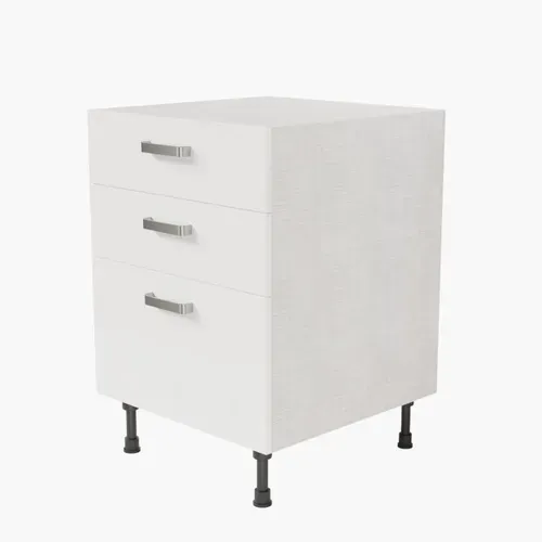 Meuble De Cuisine Bas Casserolier - 60 Cm - Blanc