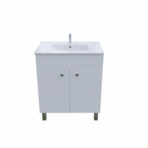 Meuble Salle De Bain Sur Pieds Ecoline 70 Cm - Blanc