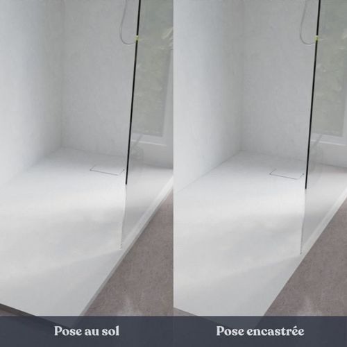 Receveur De Douche 180x90 Cm Extra Plat - Saphir- Blanc