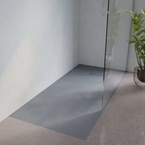 Receveur De Douche 170x80 Cm Extra Plat - Saphir- Gris Ciment