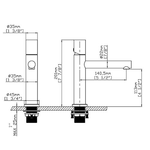 Mitigeur Lavabo Enga Chromé