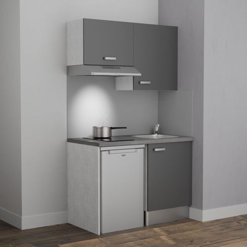 Kitchenette K01l-pt - 120 Cm Avec Plan De Travail Et Évier - Façade ...