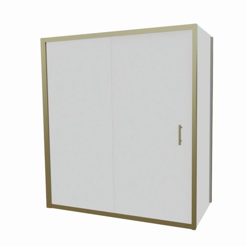Paroi De Douche D'angle Porte Coulissante + Retour Fixe Goldy 170 Cm X 90 Cm