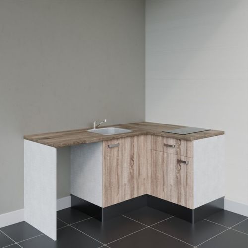 Kitchenette Ka01 - Bois - Plan Stratifié Bois - Crédences : Non - Evier