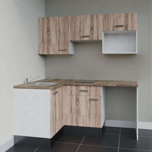 Kitchenette Ka03 - Bois - Plan Stratifié Bois - Crédences : Non - Evier