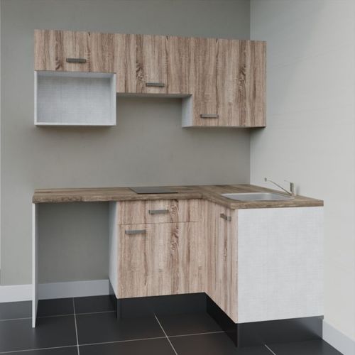 Kitchenette Ka03 - Bois - Plan Stratifié Bois - Crédences : Non - Evier