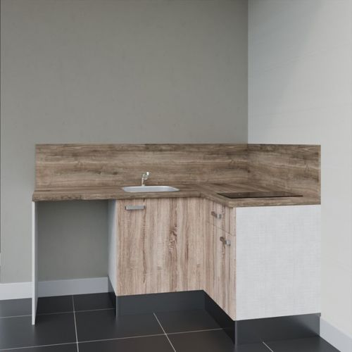 Kitchenette Ka01 - Bois - Plan Stratifié Bois - Crédences : Oui - Evier