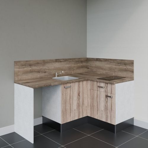 Kitchenette Ka01 - Bois - Plan Stratifié Bois - Crédences : Oui - Evier