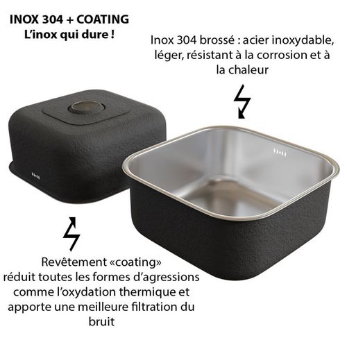 Kitchenette K07l-pt - 120 Cm Avec Plan De Travail Et évier