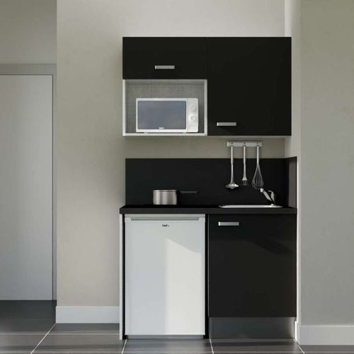 Kitchenette K07l-pt - 120 Cm Avec Plan De Travail Et évier