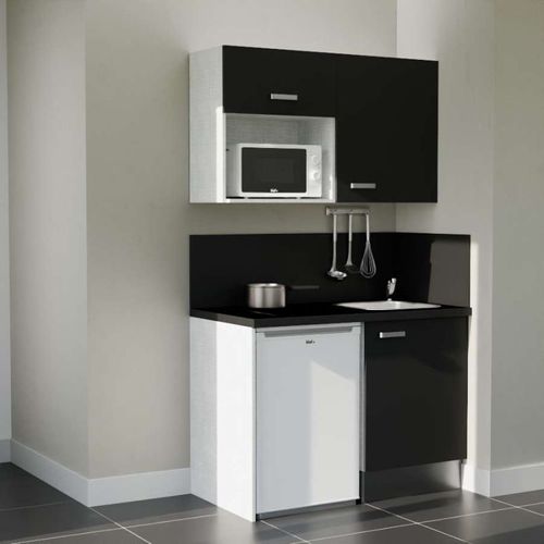 Kitchenette K07l-pt - 120 Cm Avec Plan De Travail Et évier