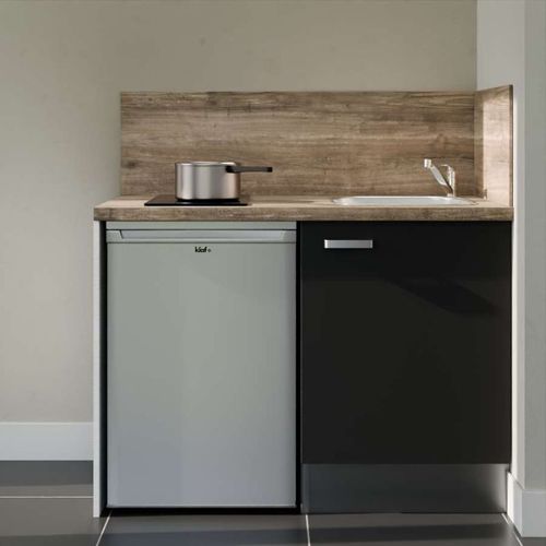 Kitchenette K08l-pt - 120 Cm Avec Plan De Travail Et évier