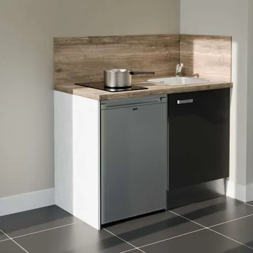 Kitchenette K08l-pt - 120 Cm Avec Plan De Travail Et évier