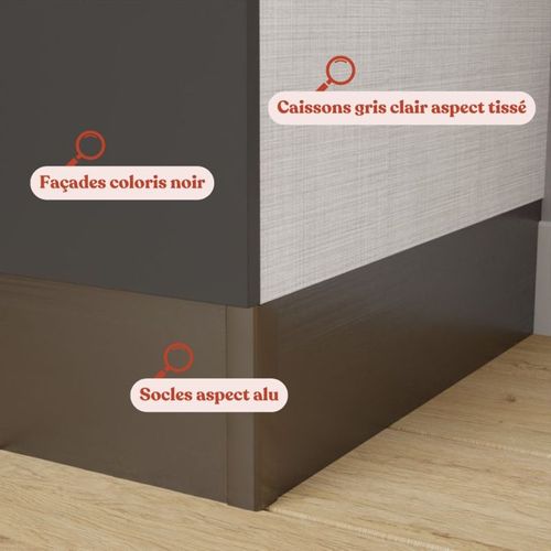 Kitchenette K17l-pt - 140 Cm Avec Plan De Travail Et évier