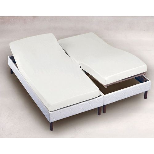 Protège Matelas 2x70x190 Imperméable Lit Articulé électrique Tpr