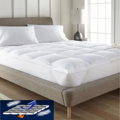 Surmatelas Moelleux 5 Cm – Confort Supérieur Avec Enveloppe Percale De Coton Douce, Respirante Et