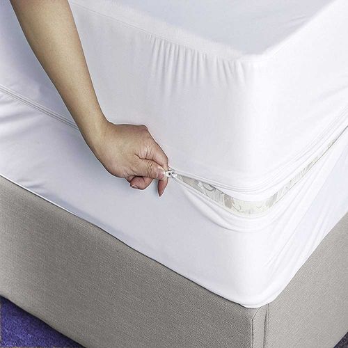Housse Intégrale Matelas 90x200 Anti-acariens Pur Coton Éponge Bouclette