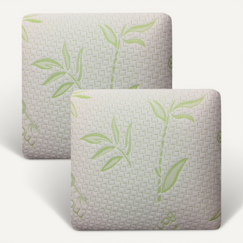 Lot De 2 Oreillers Carrés 60x60 Cm Mémoire De Forme Visco - Soutien Cervical, Anti-allergique,