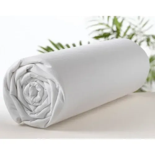 Drap Housse Blanc 100% Coton Pour Lit Double 160x200 Cm  - Gamme Hôtel et Location