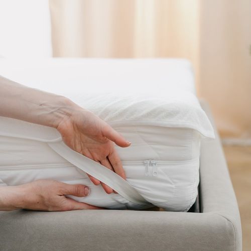 Protège Matelas Imperméable Molleton Coton 200g/m² 90x190 Cm Plateau