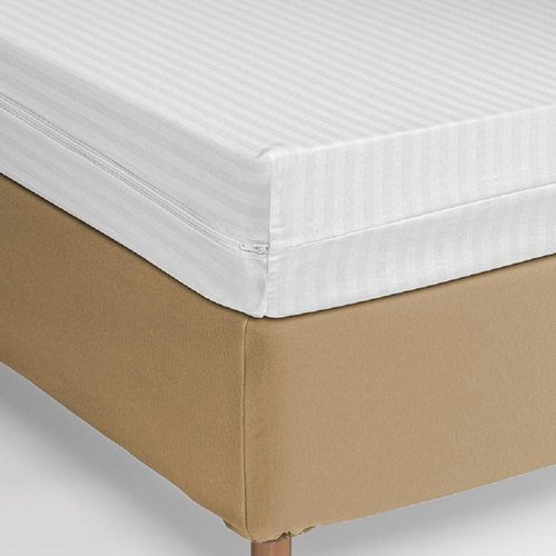 Housse De Matelas Intégrale Coloris Blanc 90x190 Cm