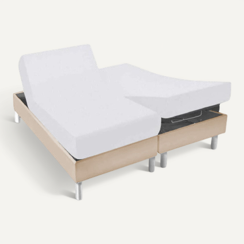 Protège Matelas Molleton Coton 200g/m² Imperméable 2x90x200 Cm - Forme Drap Housse Spéciale Lit