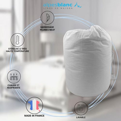 Couette Naturelle En Plumes 30% Duvet 280x240 - Fabrication Française