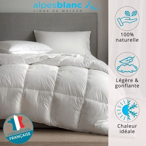Couette Naturelle 140x200 90% Duvet Tempérée - Fabrication Française