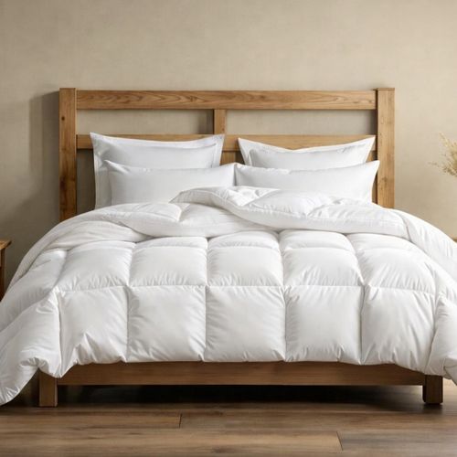 Couette 240x260 Naturelle 4 Saisons En Duvet Jumelable - Alpes Blanc