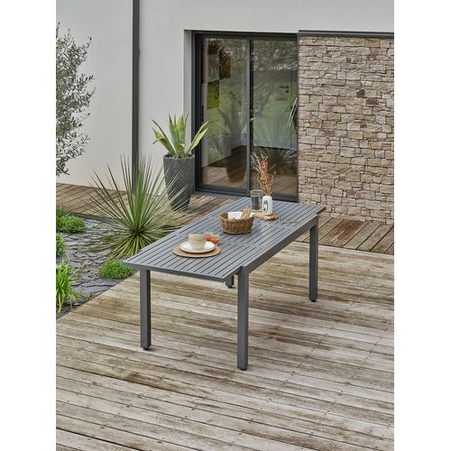 Table De Jardin 8 Places En Aluminium - Gris Anthracite - Gris Anthracite - Orsino