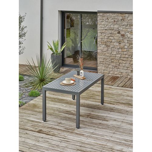 Table De Jardin 8 Places En Aluminium - Gris Anthracite - Gris Anthracite - Orsino