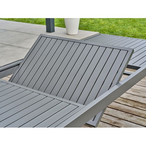 Table De Jardin 8 Places En Aluminium - Gris Anthracite - Gris Anthracite - Orsino