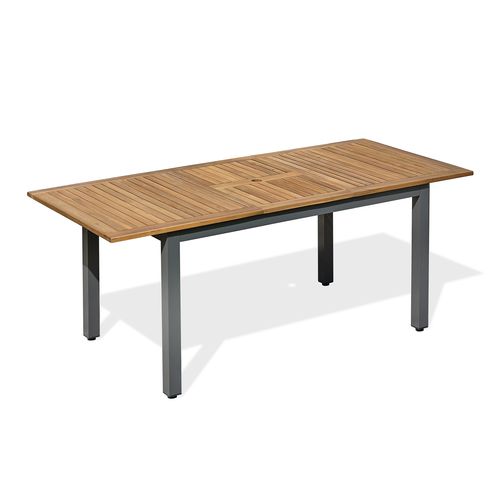 Table De Jardin 8 Places Alu Anthracite - Acacia - Gris Anthracite - Orsino