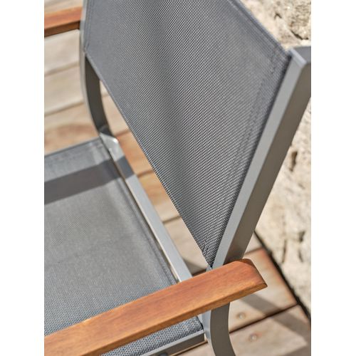 Fauteuil De Jardin Orsino Alu Et Acacia - Anthracite