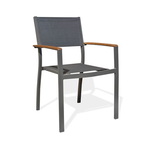 Fauteuil De Jardin Orsino Alu Et Acacia - Anthracite