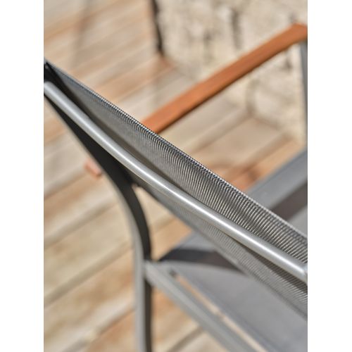 Fauteuil De Jardin Orsino Alu Et Acacia - Anthracite