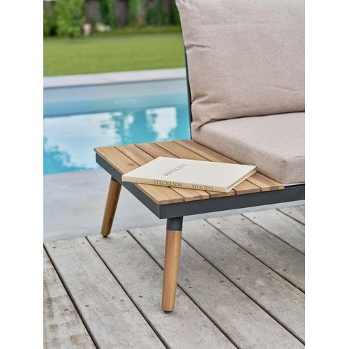 Salon De Jardin D'angle 5 Places - Acacia - Marron - Camino