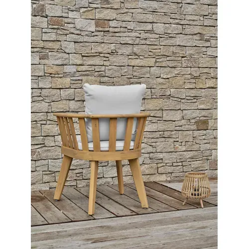 Fauteuil De Jardin Avec Coussins - Acacia - Marron - Liso