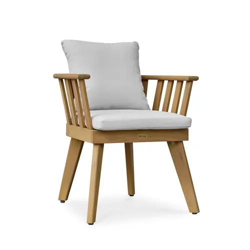 Fauteuil De Jardin Avec Coussins - Acacia - Marron - Liso