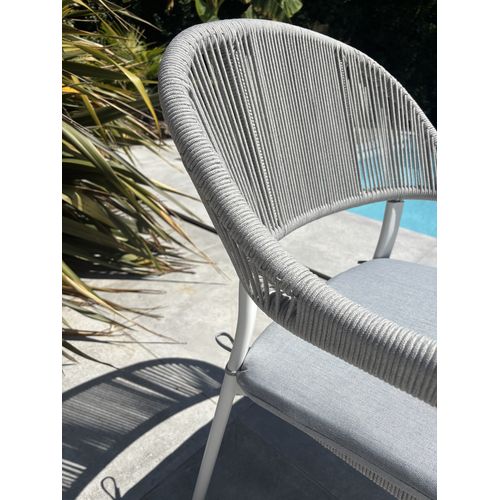 Lot De 2 Fauteuils De Jardin - Blanc - Abella