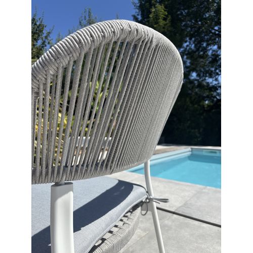 Lot De 2 Fauteuils De Jardin - Blanc - Abella