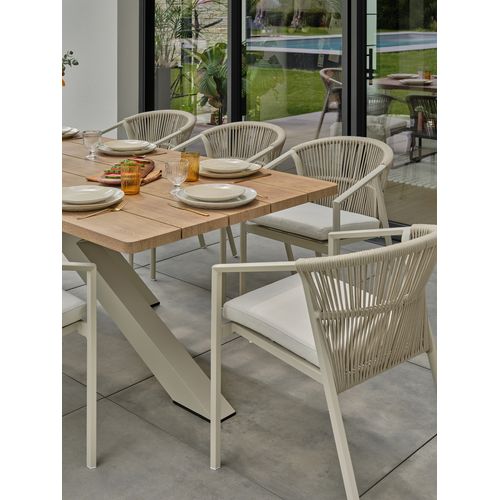 Ensemble Repas De Jardin 8 Places - Grège - Grège - Kelia