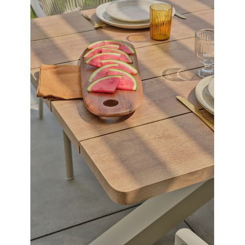 Ensemble Repas De Jardin 8 Places - Grège - Grège - Kelia