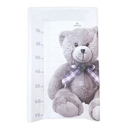 Plan à Langer Little Bear - Pvc - Matelas Intégré - Blanc/gris - 50 X 80 Cm
