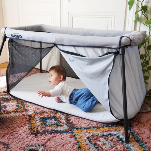 Lit Parapluie Nomade Naos 60 X 120 Cm Gris Foncé